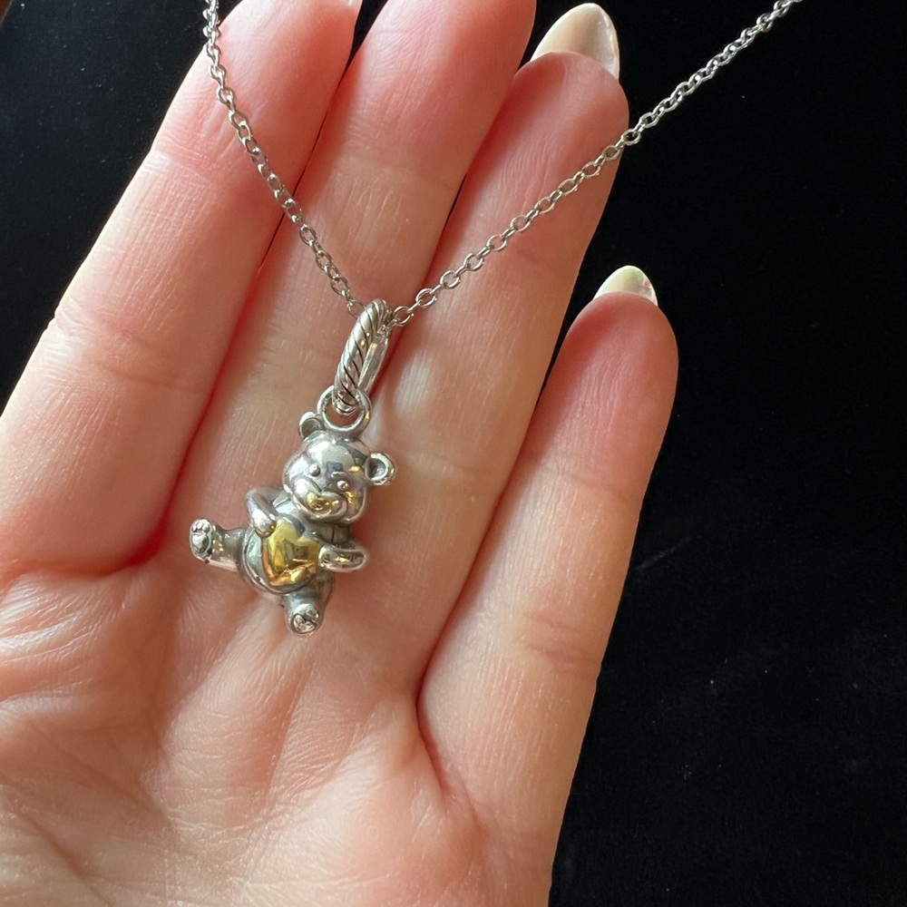 Brighton Teddy Pendant Charm on Unbranded Chain - Picture 4 of 12